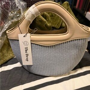 Beige and Blue Women's Bag
